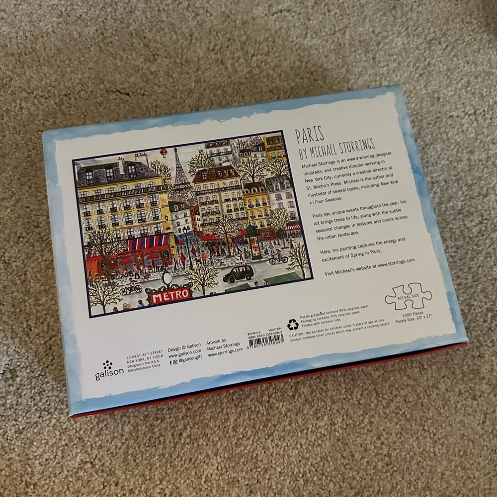 Galison Parisian Street Scene Puzzle - Vibrant Colors - Picture 7 of 9